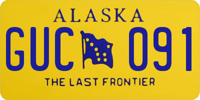 AK license plate GUC091