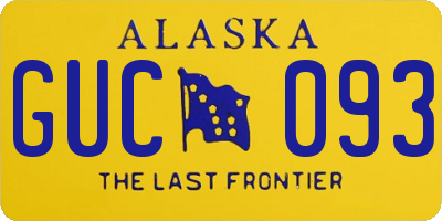 AK license plate GUC093