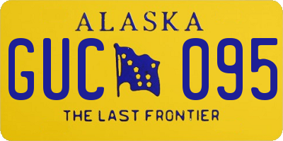 AK license plate GUC095