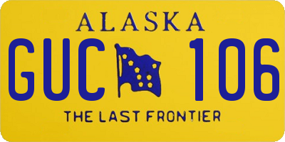 AK license plate GUC106
