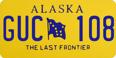 AK license plate GUC108