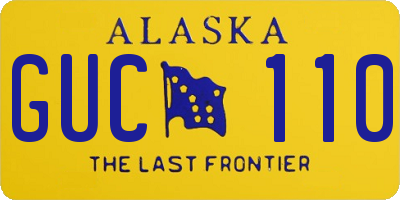 AK license plate GUC110