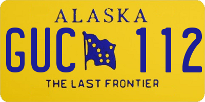 AK license plate GUC112