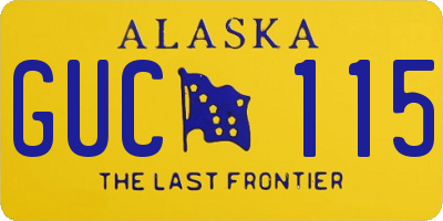 AK license plate GUC115