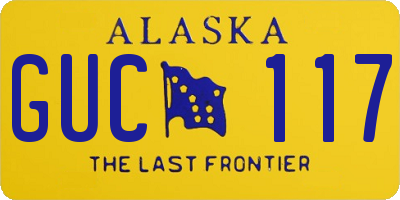 AK license plate GUC117