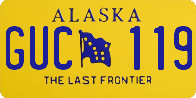 AK license plate GUC119