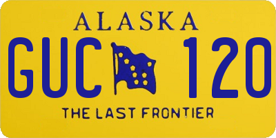 AK license plate GUC120