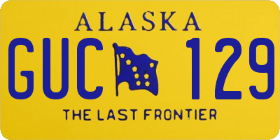 AK license plate GUC129