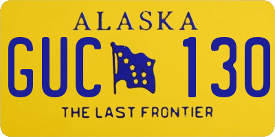 AK license plate GUC130