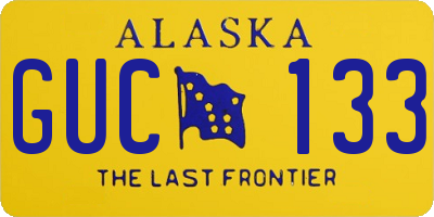 AK license plate GUC133