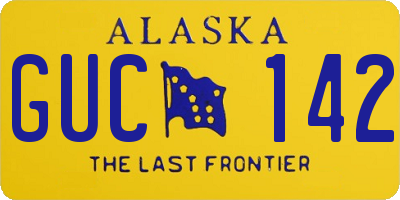 AK license plate GUC142