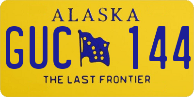 AK license plate GUC144