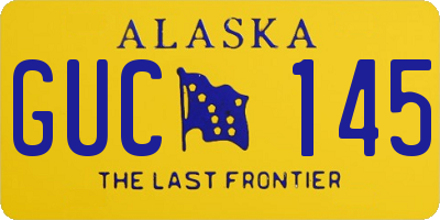 AK license plate GUC145