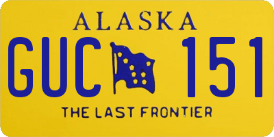 AK license plate GUC151