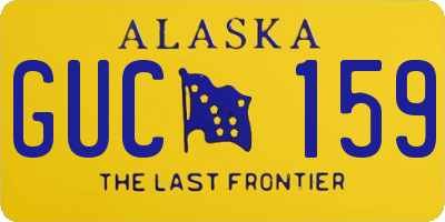 AK license plate GUC159