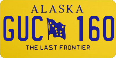 AK license plate GUC160