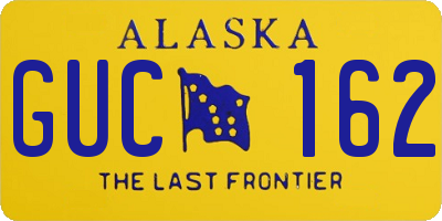 AK license plate GUC162