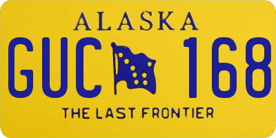 AK license plate GUC168