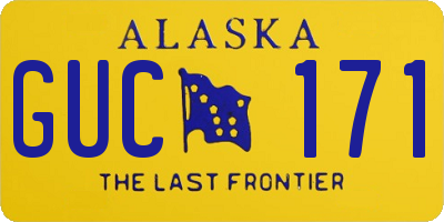 AK license plate GUC171
