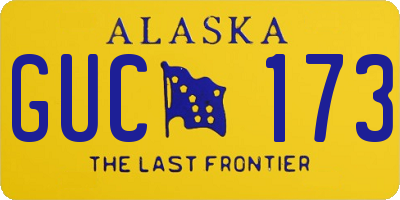 AK license plate GUC173