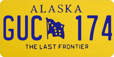 AK license plate GUC174