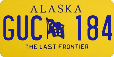 AK license plate GUC184