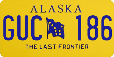 AK license plate GUC186