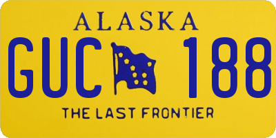 AK license plate GUC188