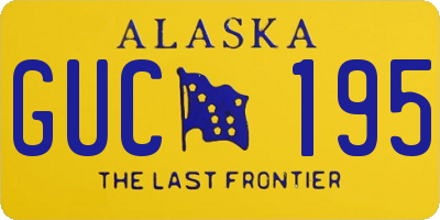 AK license plate GUC195