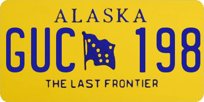 AK license plate GUC198