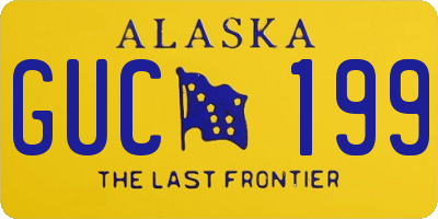 AK license plate GUC199