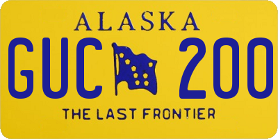 AK license plate GUC200
