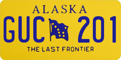 AK license plate GUC201