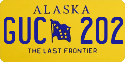 AK license plate GUC202