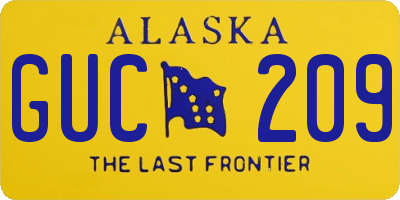 AK license plate GUC209