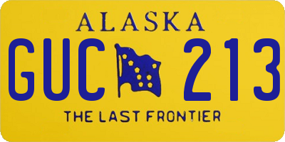 AK license plate GUC213
