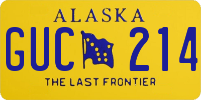 AK license plate GUC214