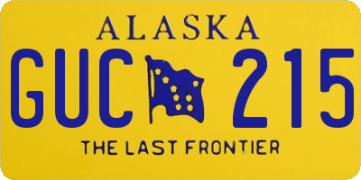 AK license plate GUC215