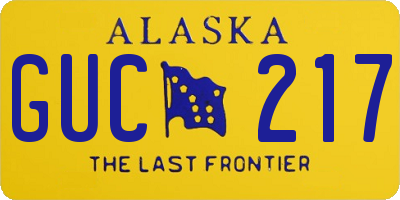 AK license plate GUC217