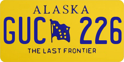 AK license plate GUC226