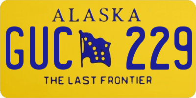 AK license plate GUC229