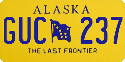 AK license plate GUC237