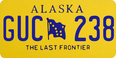 AK license plate GUC238