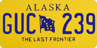 AK license plate GUC239