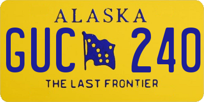 AK license plate GUC240