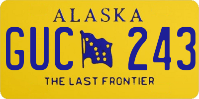 AK license plate GUC243