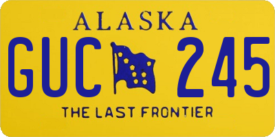 AK license plate GUC245