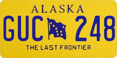 AK license plate GUC248