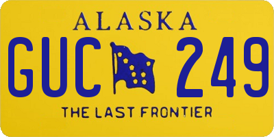 AK license plate GUC249