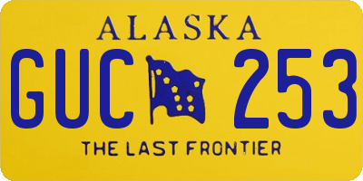 AK license plate GUC253